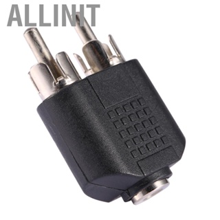 Allinit 3.5mm Female Stereo Jack To Dual 2 Phono Male F/M Splitter Adapter Conv