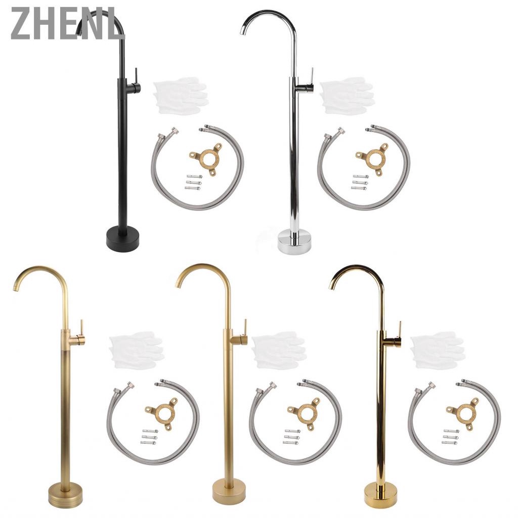 Zhenl Shower Mixer Tap Corrosion Resistant Freestanding Bathtub Faucet