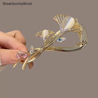 Blowgentlywind ใหม่ กิ๊บติดผมโลหะ รูปตาแมว ประดับพลอยเทียม กิ๊บกล้วย เครื่องประดับแฟชั่น สําหรับผู้หญิง