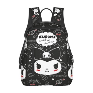 Sanrio Kuromi กระเป๋าเป้สะพายหลัง กระเป๋านักเรียน น้ําหนักเบา ความจุขนาดใหญ่ สําหรับเด็ก