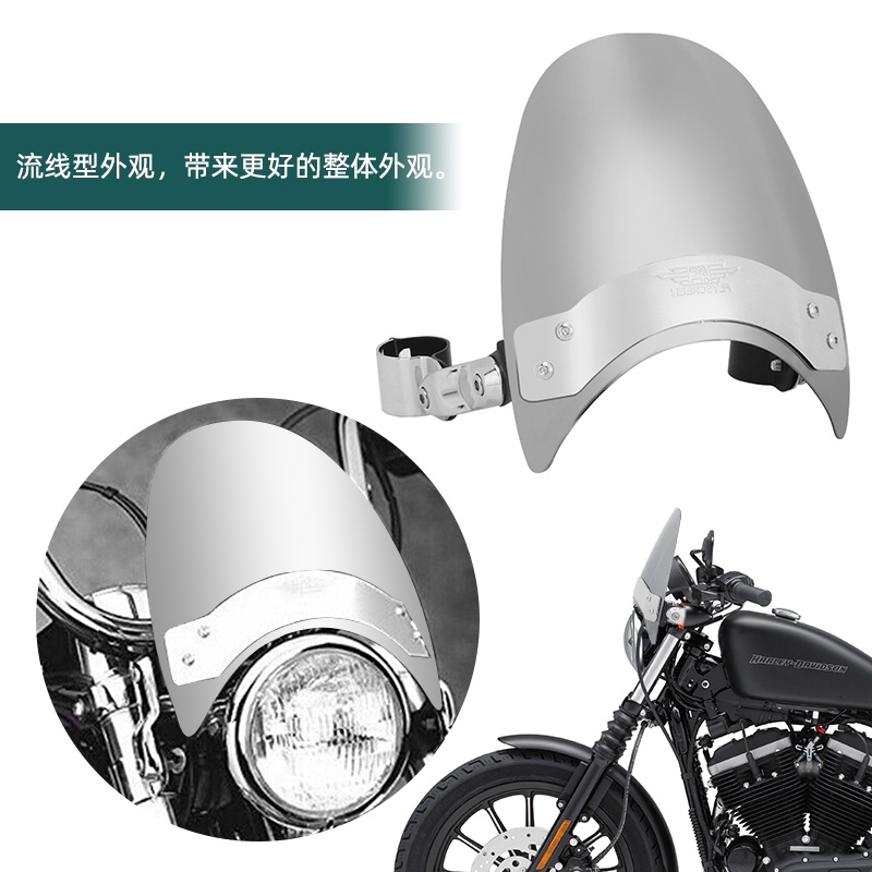 โปรโมชั่น-กระจกหน้ารถยนต์-ดัดแปลง-สําหรับ-harley-gliding-road-king-883-1200-1986-2023