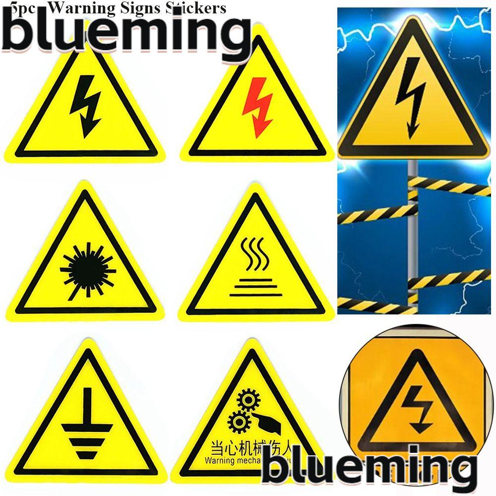 blueming2-สติกเกอร์ฉลากเตือน-สีเหลือง-กันน้ํา-คุณภาพสูง-6-แบบ-5-ชิ้น