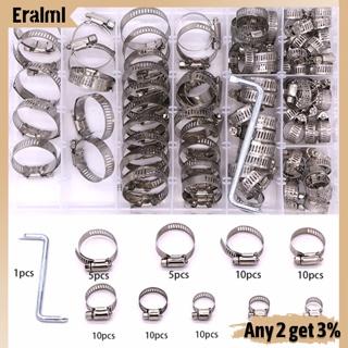 Eralml ชุดแคลมป์หนีบท่อ สเตนเลส หลายขนาด 90 ชิ้น