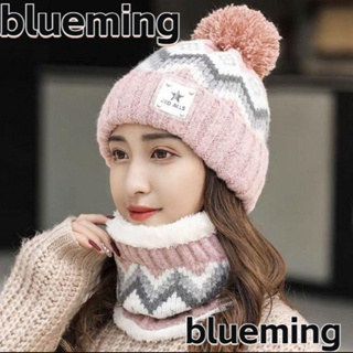 Blueming2 หมวกบีนนี่ ผ้ากํามะหยี่ แบบหนา ป้องกันหู กันลม ให้ความอบอุ่น สําหรับผู้หญิง