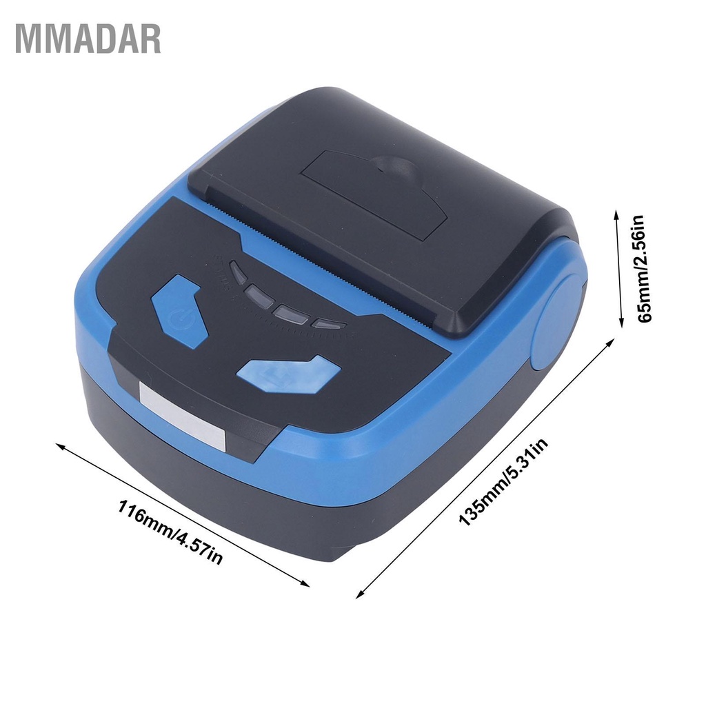 mmadar-เครื่องพิมพ์ฉลากความร้อน-การเชื่อมต่อ-bluetooth-usb-เครื่องพิมพ์ใบเสร็จแบบใช้ความร้อน-ปลั๊ก-us-110-240v