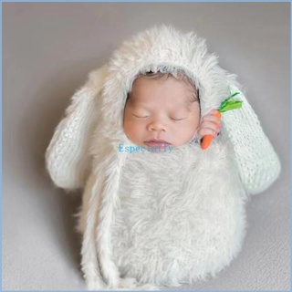 Esp พร็อพถ่ายรูป หมวกกระต่าย กระสอบนอน สําหรับทารก กระต่าย เครื่องแต่งกาย ชุดอีสเตอร์เดย์ ทารก