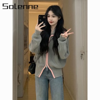 Solenne เสื้อคลุม เสื้อกันหนาว นุ่มนวล คลาสสิค สบาย เท่ WMY239000W37Z230912