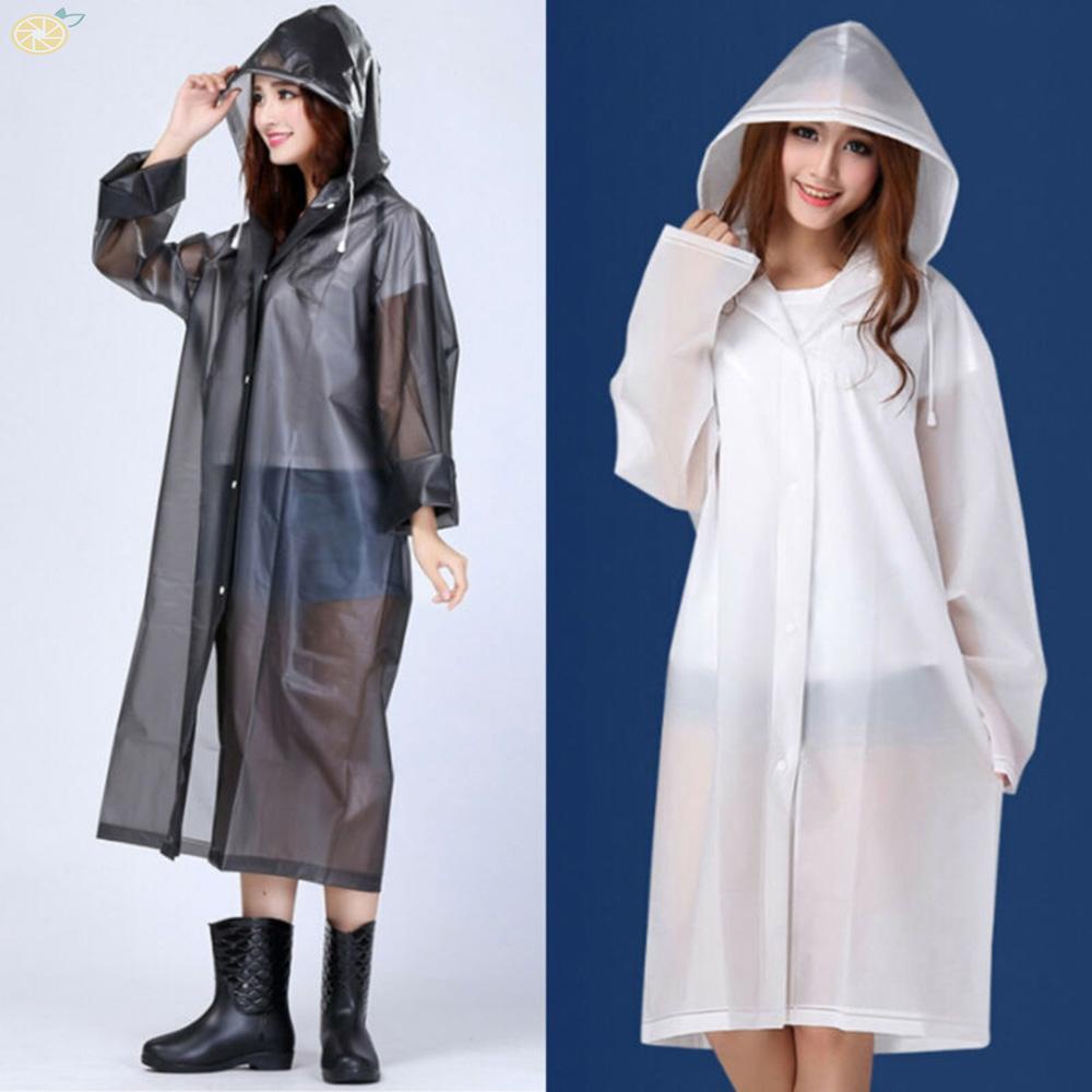 【VARSTR】Unisex Raincoat Waterproof Ponchos Jacket Thicker Long Sleeve ...