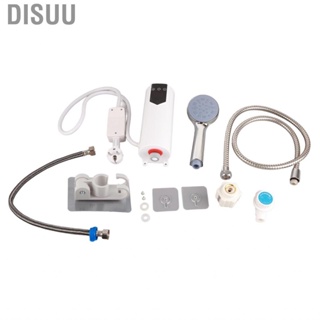 Disuu Mini Electric Water Heater DN15 Thread 5500W Thermostatic Instantaneous with Shower Head for Home