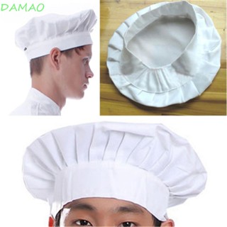 Damao หมวกเชฟ หมวกยูนิฟอร์ม สีขาว สําหรับเชฟบาร์บีคิว