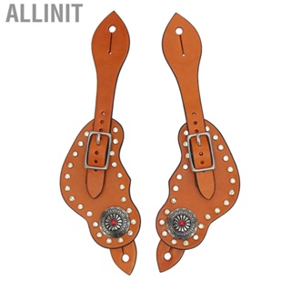 Allinit Spur Strap Adjustable Western Artificial Leather with Buckle for Horse Riding Equipment