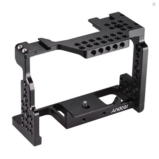 {Fsth} Andoer Camera Cage Video Film Movie Making Stabilizer Aluminum Alloy 1/4 Inch Screw with Cold Shoe Mount for  A7II/A7III/A7SII/A7M3/A7RII/A7RIII Camera