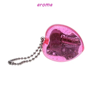 Aroma กล่องดนตรี พวงกุญแจ รูปปราสาทหัวใจ ขนาดเล็ก