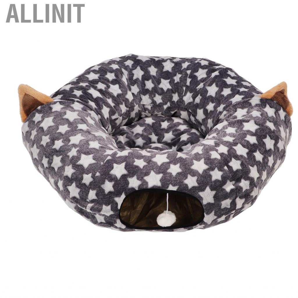 allinit-dog-tunnel-bed-fluffy-ball-tube-long-crinkle-collapsible-for-pet-toys