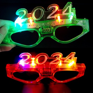 # 2024 CNY Decoration # แว่นตากันแดด LED 2024 สําหรับปาร์ตี้ปีใหม่