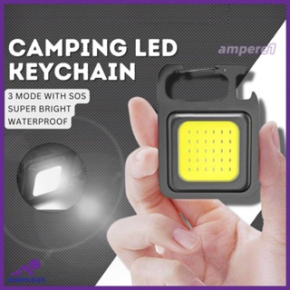 มัลติฟังก์ชั่นชาร์จ USB Cob PLUS โคมไฟทำงาน MINI พวงกุญแจไฟ LED Strong Magnetic Camping โคมไฟตกปลา-AME1
