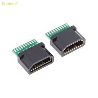 [ErudentT] แจ็คเชื่อมต่อ HDMI ตัวเมีย 19PIN พร้อมบอร์ด PCB พร้อมเปลือกพลาสติก 1 ชิ้น [ใหม่]