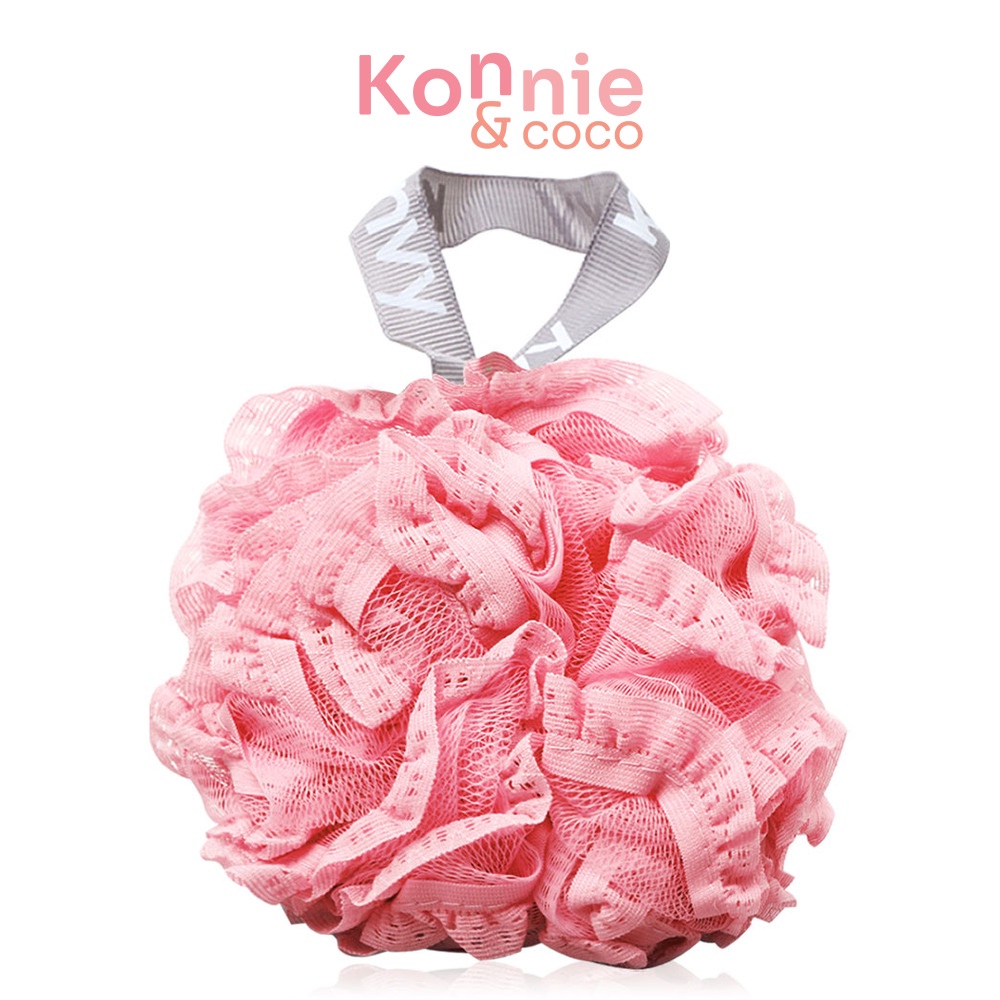 konvy-super-soft-lace-bath-ball-pink-คอนวี่-ใยขัดผิวกายสำหรับอาบน้ำ-สีชมพู