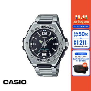 CASIO นาฬิกาข้อมือ CASIO รุ่น MWA-100HD-1AVDF วัสดุเรซิ่น สีดำ