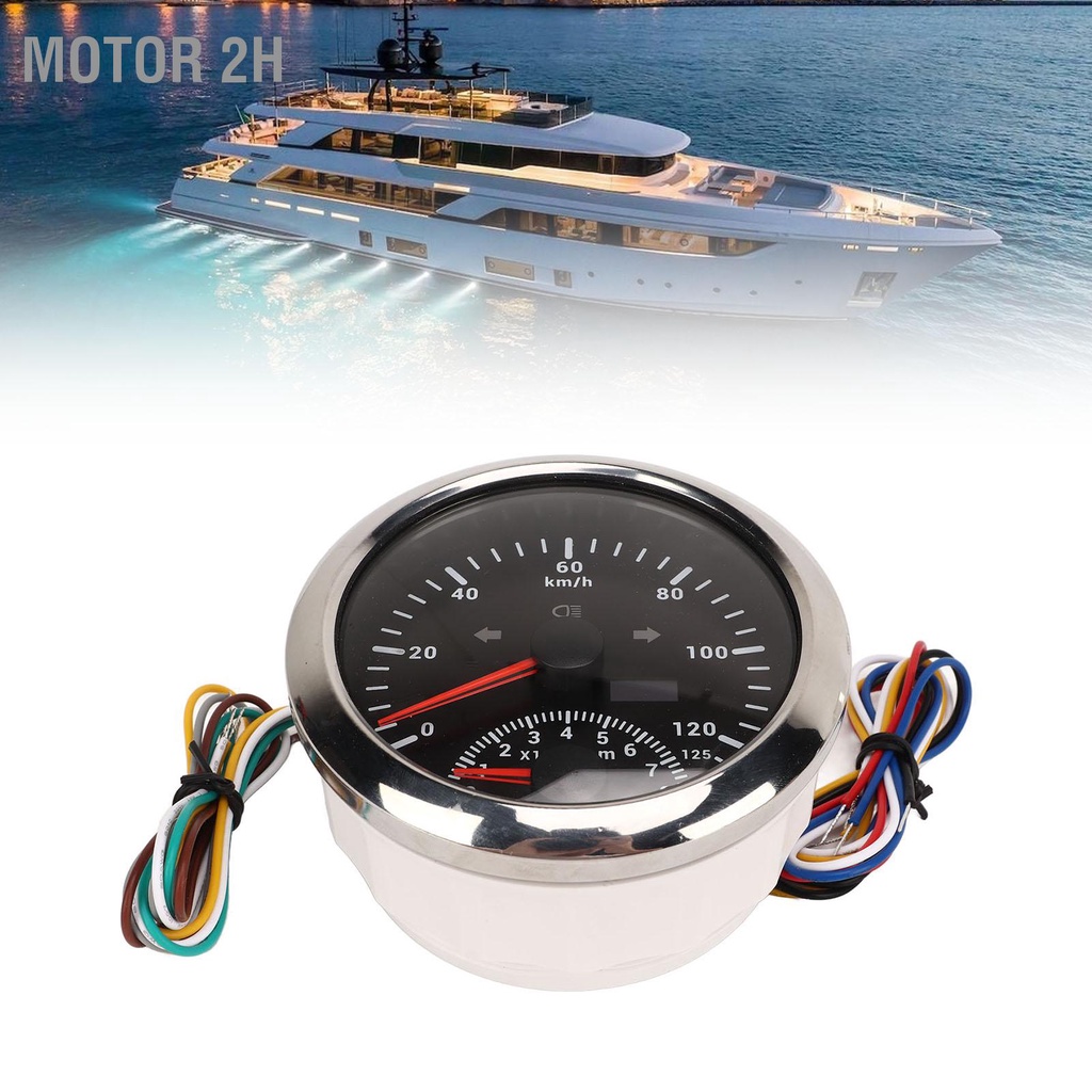 Motor 2H GPS Speedometer พร้อม TACHOMETER 8000 RPM 85 มม.3 3/8 นิ้ว ...