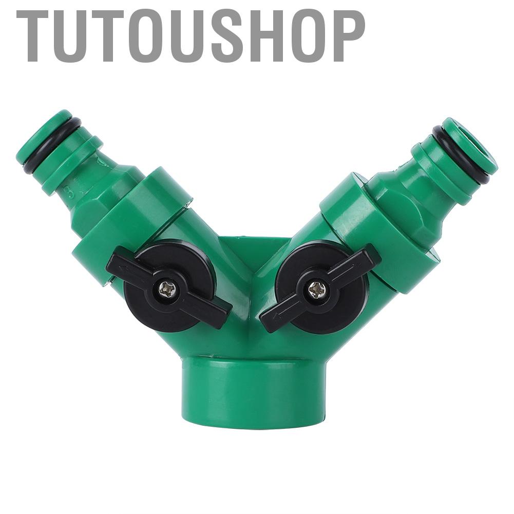 Tutoushop Two Way Pipe Divider Hose Splitter Garden Water Tap Adapter ...