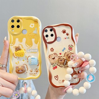 เคส Realme c15 เคสโทรศัพท์มือถือ ลายการ์ตูนครีม 3D แฟชั่น สําหรับ Realme c15