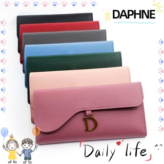 Daphne กระเป๋าสตางค์ ใบยาว หนัง PU ขนาดใหญ่ จุของได้เยอะ ใส่เหรียญได้ แฟชั่นสําหรับสตรี