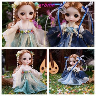 Aroma ตุ๊กตาโบราณ BJD Hanfu ข้อต่อถอดได้ หลากสีสัน DIY ของเล่นสําหรับเด็ก