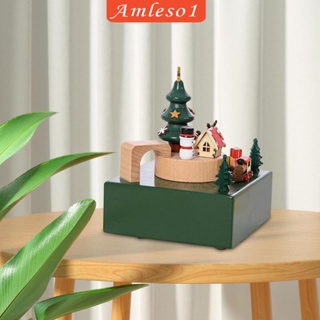 [Amleso1] กล่องดนตรีโรตารี่ ทนทาน สําหรับตกแต่งบ้าน คริสต์มาส
