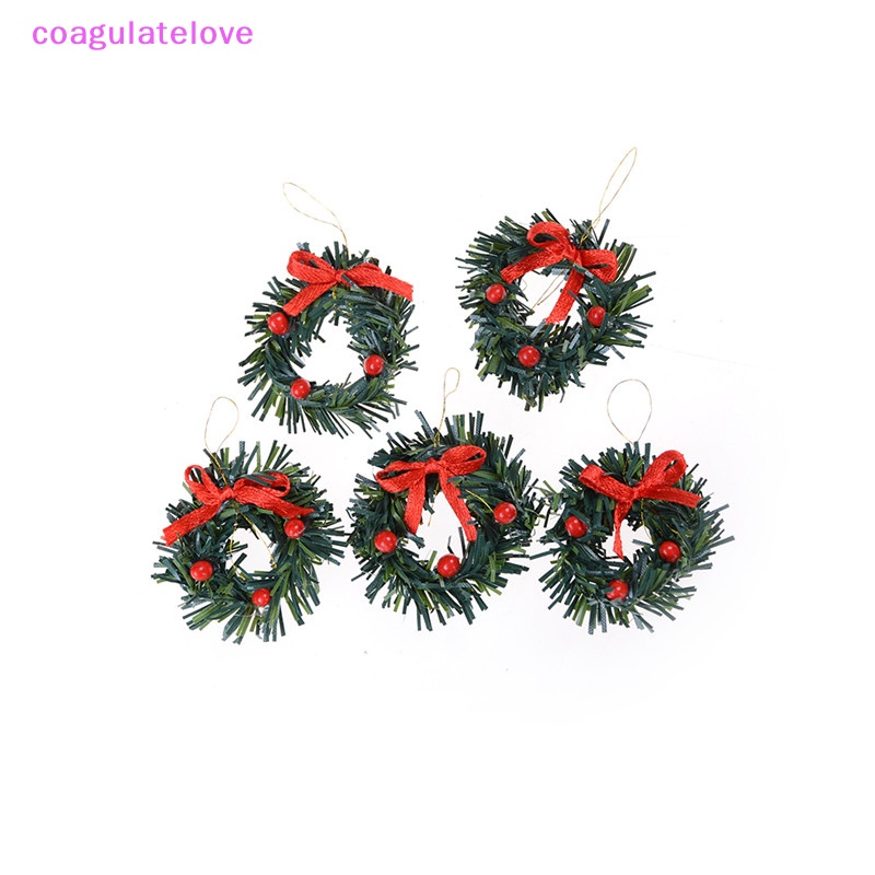 coagulatelove-พวงมาลัยคริสต์มาส-พร้อมโบว์สีแดง-สําหรับตกแต่งบ้านตุ๊กตา-1-12-ขายดี
