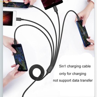 Doublebuy สายชาร์จโทรศัพท์มือถือ USB C หลายสาย 3 4 5 In 1