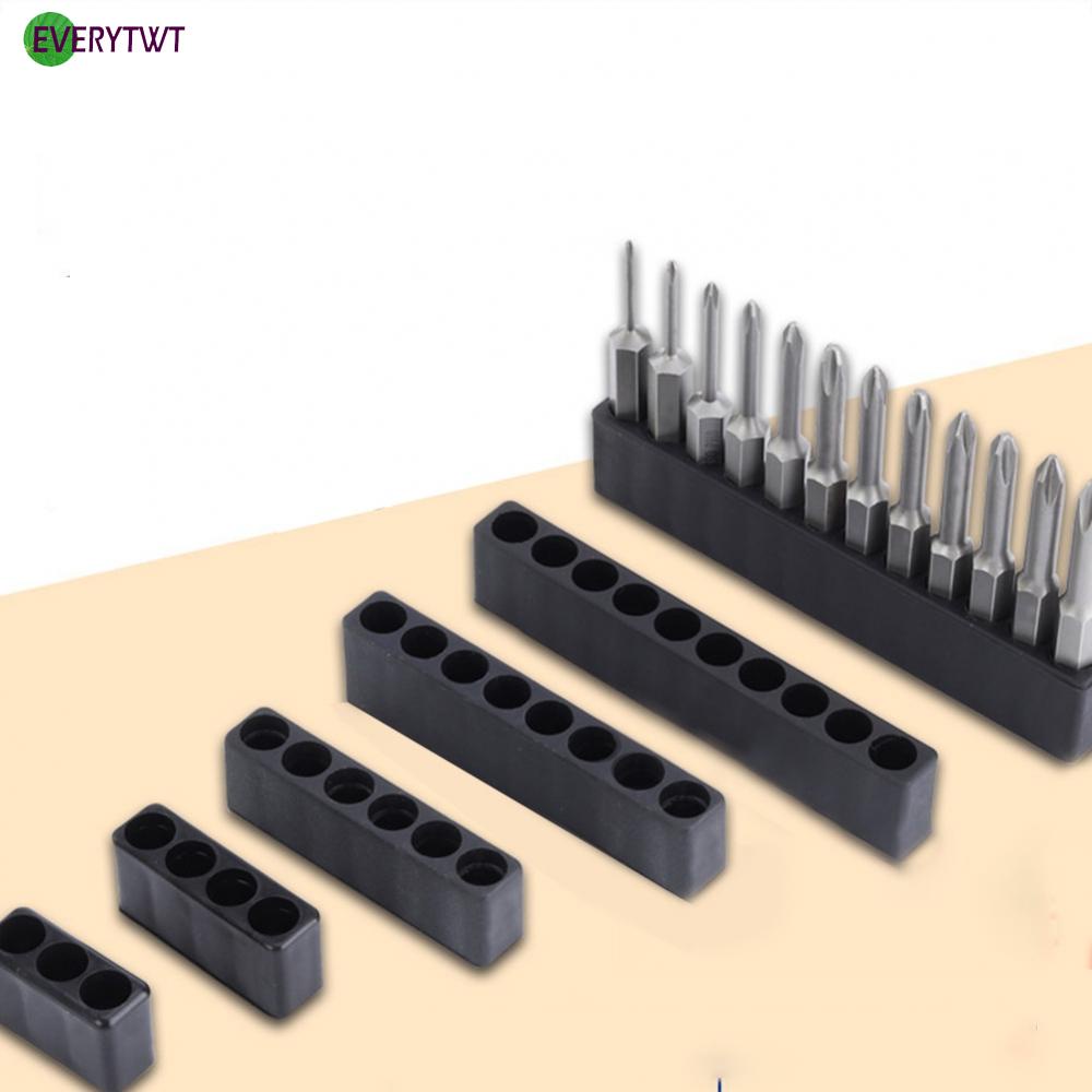 new-bit-holder-1-4-hex-tool-black-drill-flexible-plastic-plastic-practical-protect