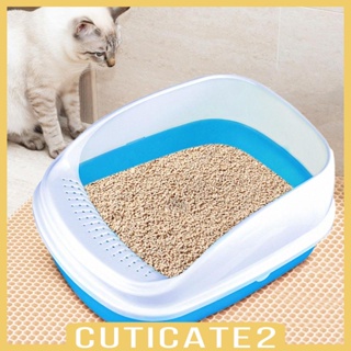 [Cuticate2] ถาดทรายแมว แบบเปิด ด้านข้างสูง พร้อมช้อนกลวง สําหรับสัตว์เลี้ยง แมว