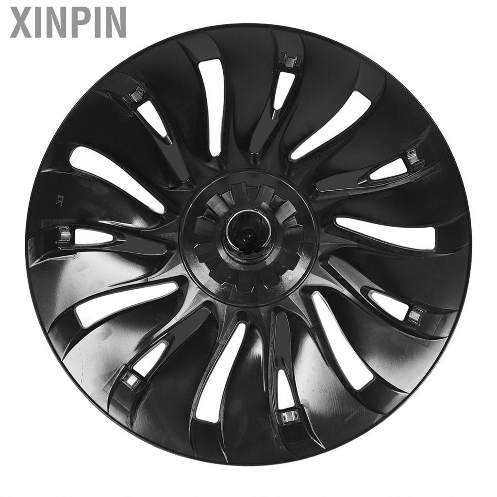 Xinpin 19in Wheel Hub Cap Cover 4PCS Fully Wrapped for Model Y 2020 To