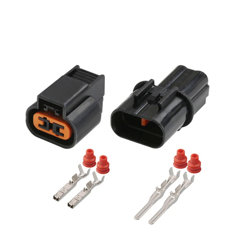 VekAuto 2-Pin ABS Sensor Stecker - Für Mitsubishi, Wasserdicht - Schwarz