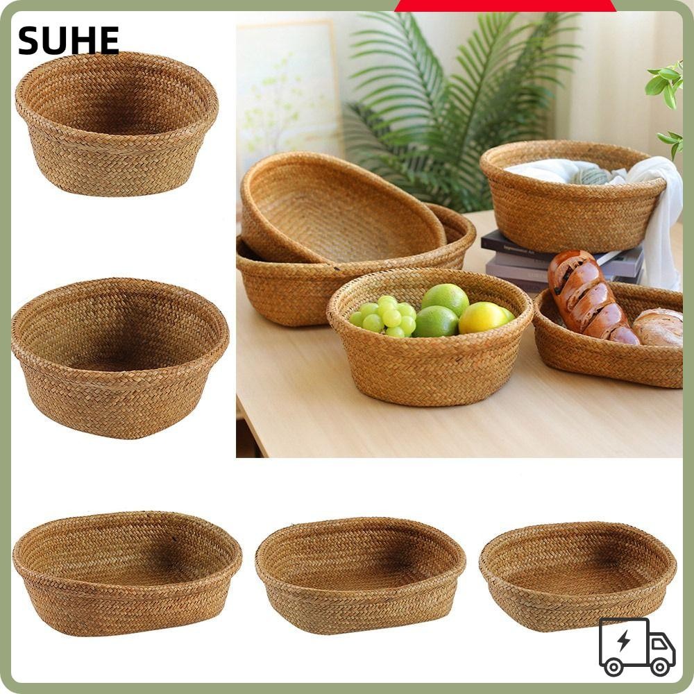 Suhe Desktop Sundries Box,ทอรูปแบบรูปไข่รอบตะกร้าเก็บ,Creative Sundry ...