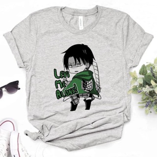 เสื้อยืด พิมพ์ลายการ์ตูนอนิเมะ Attack on Titan สําหรับผู้หญิง