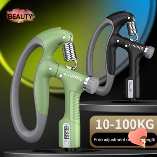 Beauty กริปเปอร์ไฟ LED ปรับได้ 10-100 กก. สําหรับออกกําลังกายมือ ข้อมือ ยิม