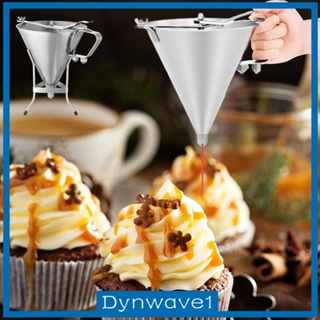 [Dynwave1] กรวยจ่ายแป้งแพนเค้ก พร้อมชั้นวาง สําหรับทําขนมหวาน เบเกอรี่