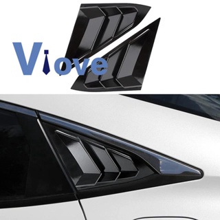 บานเกล็ดหน้าต่างรถยนต์ ABS สีดําเงา อุปกรณ์เสริม สําหรับ Honda Civic Sedan 2016-2021 2 ชิ้น
