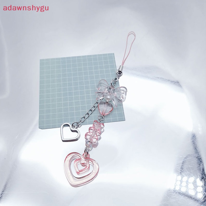 adagu-พวงกุญแจ-จี้โบว์น่ารัก-สีชมพู-สไตล์เกาหลี-สําหรับ-ip-samsung-y2k