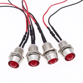 ชุดไฟสัญญาณเตือน LED 3V-5V 8 มม. กันน้ํา สําหรับรถจักรยานยนต์