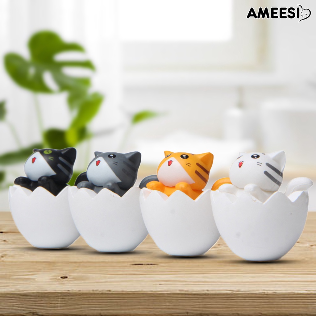 โมเดลตุ๊กตาแมวอามี่-เปลือกไข่-น่ารัก-สร้างสรรค์-สําหรับตกแต่งสวน-สะสม-รถยนต์
