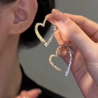 925 Silver Needle Cross Love earrings Womens extravagant niche Design 2023 New ear studs Advanced temperament earrings