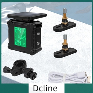 [Dcline.th] เครื่องวัดความดันลมยางดิจิทัล พลังงานแสงอาทิตย์ ชาร์จ USB TPMS สําหรับรถจักรยานยนต์