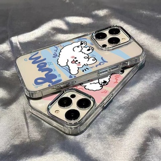 Metal Button Cartoon Phone Case For Iphone14 13promax All-Inclusive Drop-Resistant 12 Silicone 11 Transparent SWDC