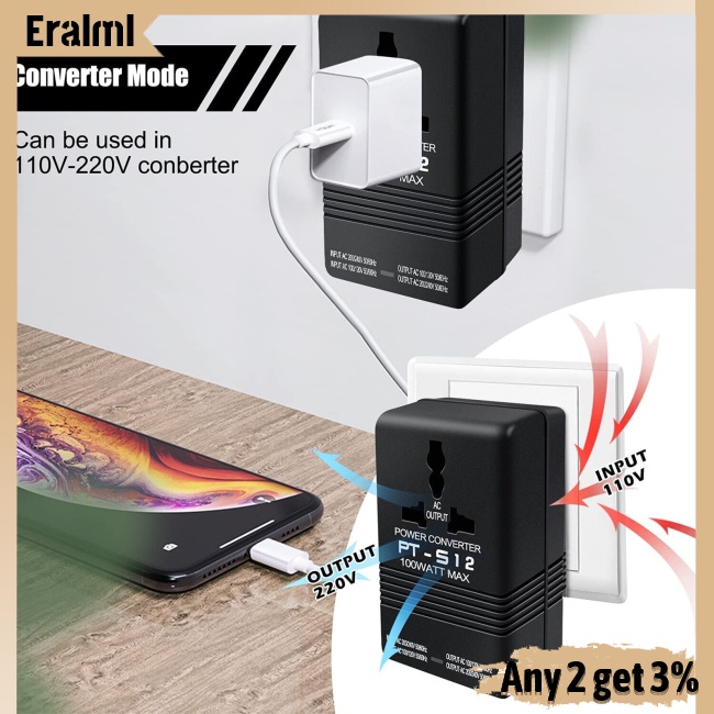 eralml-หม้อแปลงแรงดันไฟฟ้าคู่-100w-แบบพกพา-น้ําหนักเบา-110-120v-เป็น-220-240v