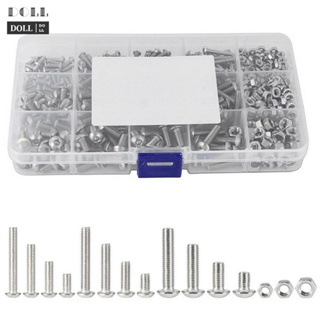 ⭐NEW ⭐Multi Sized Stainless Steel Hex Socket Bolts Screws Nuts Kit Set 500pcs M3 M4 M5