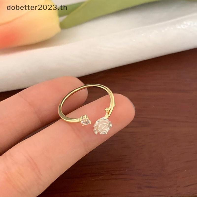 db-แหวนแฟชั่น-ลายดอกคามิเลียน่ารัก-ปรับได้-สําหรับผู้หญิง-พร้อมส่ง