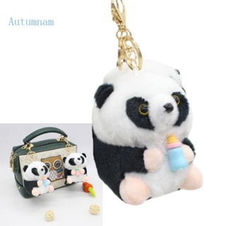 Autu พวงกุญแจ จี้ตุ๊กตาหมีแพนด้า Y2K ขนาดเล็ก สําหรับแขวนกระเป๋าเป้สะพายหลัง กระเป๋าถือ
